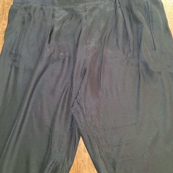 ATM 100% Silk Jogger pants Black Lightweight Casual S - Picture 4 of 7